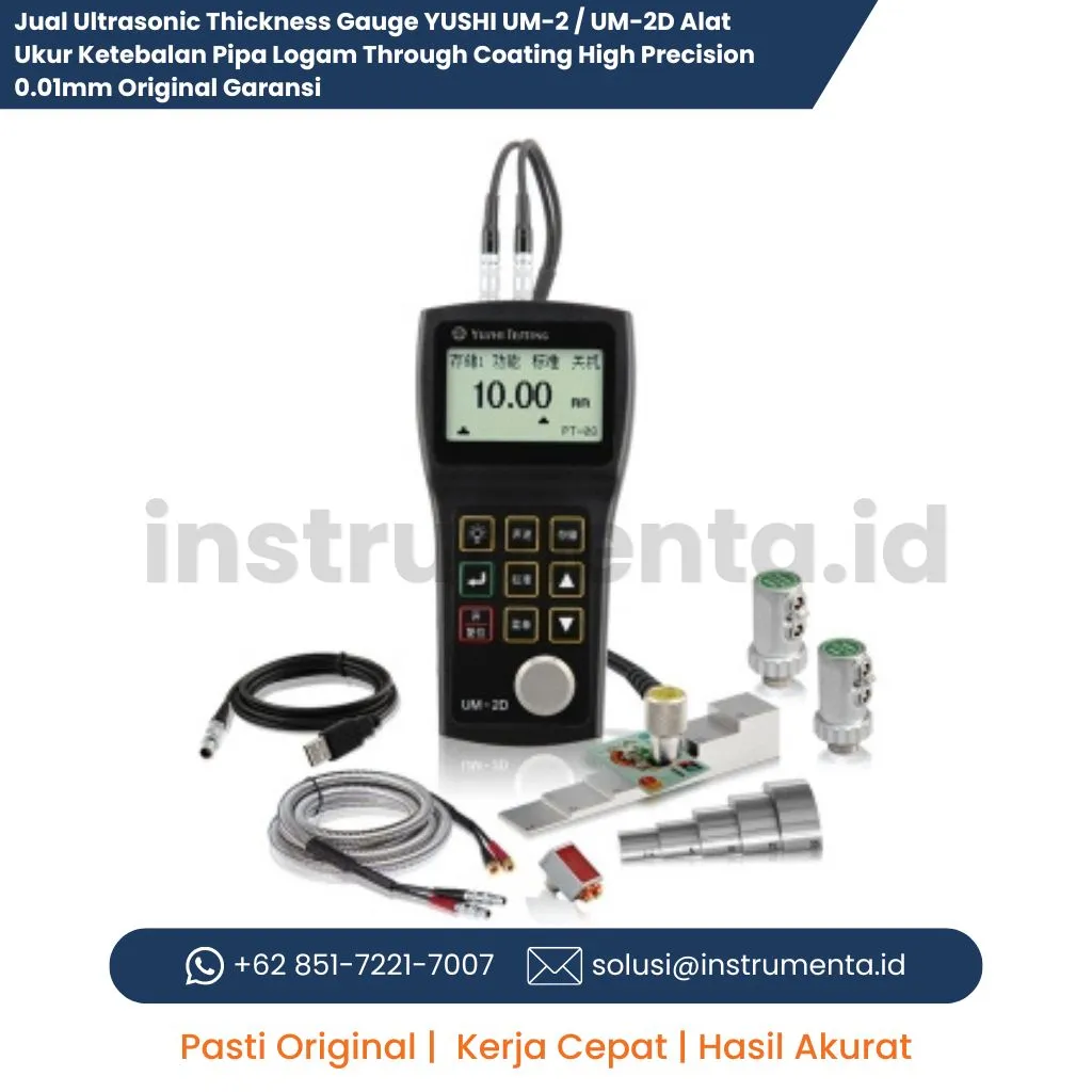 Jual Ultrasonic Thickness Gauge YUSHI UM-2 / UM-2D Alat Ukur Ketebalan Pipa Logam Through Coating High Precision 0.01mm Original Garansi